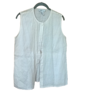 FY2 100%Linen Sleeveless Blouse sizeM